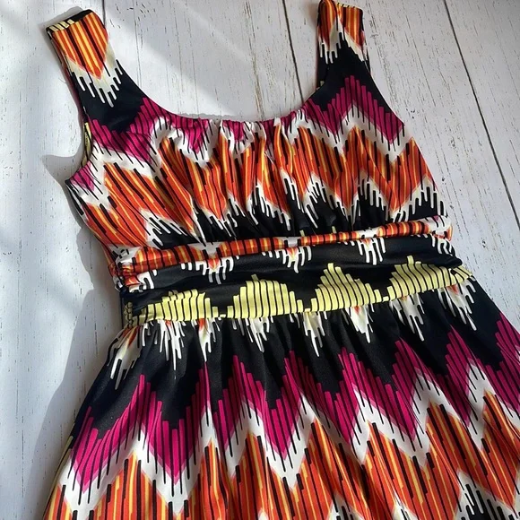 Multicolor Sleeveless Maxi Dress - Picture 2 of 9